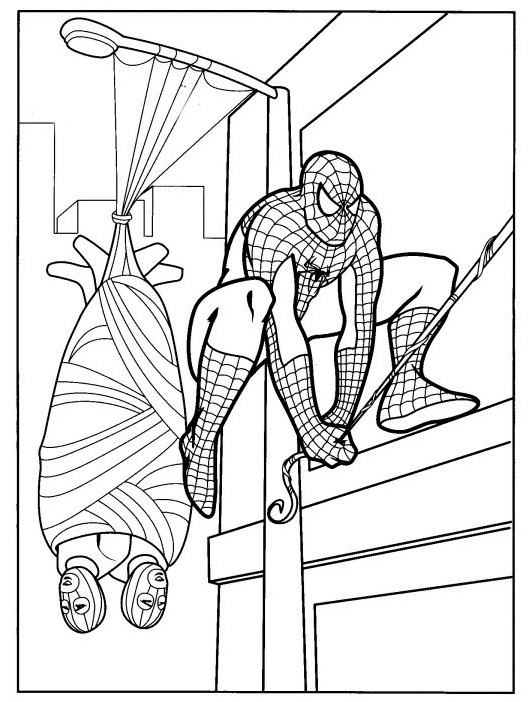 Раскраска: человек-паук (Супер герой) #78654 - Бесплатные раскраски для печати