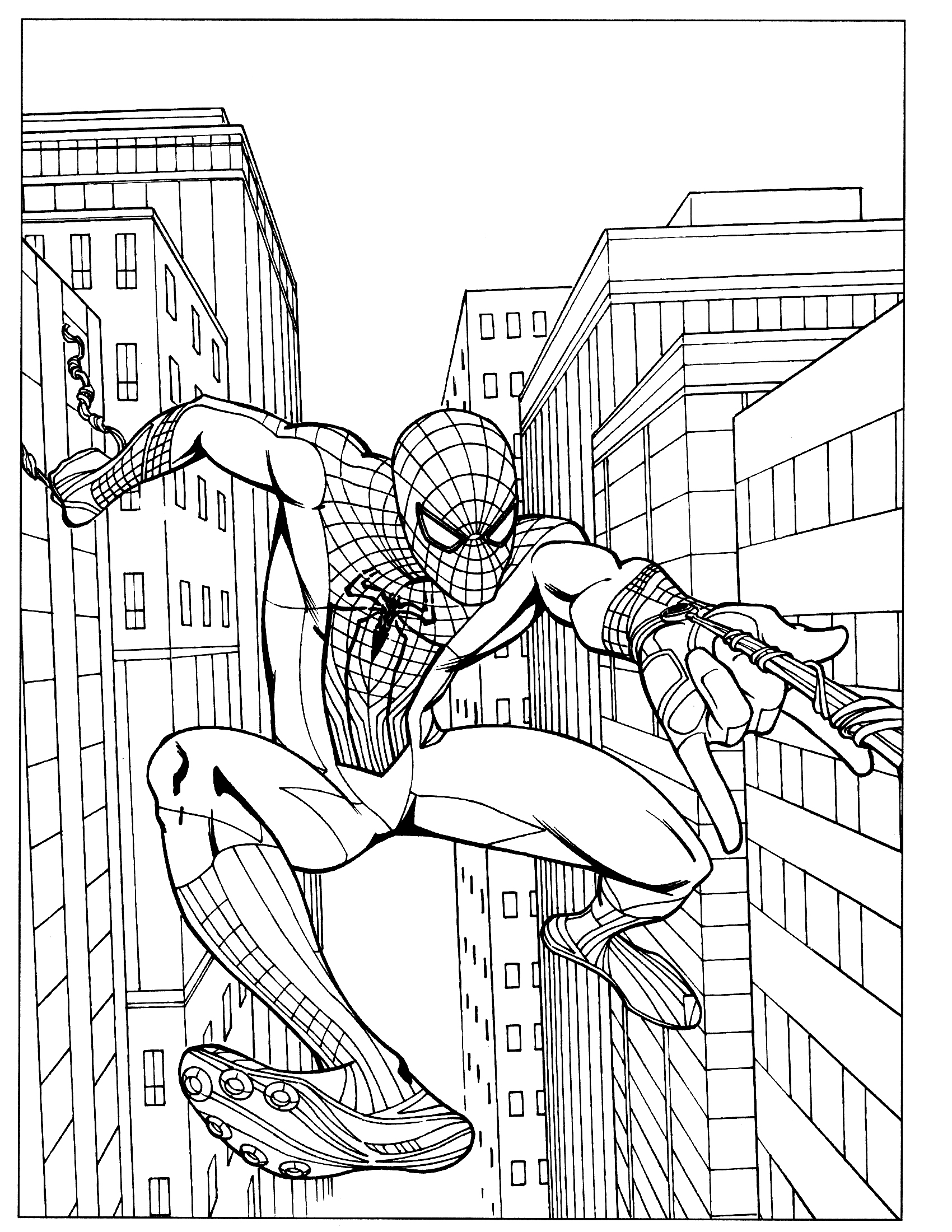 Раскраска: человек-паук (Супер герой) #78663 - Бесплатные раскраски для печати