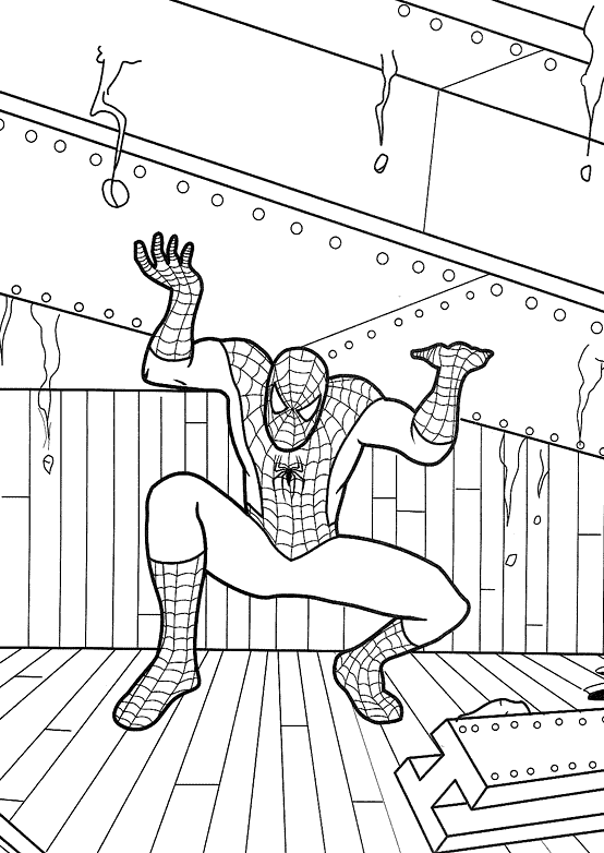 Раскраска: человек-паук (Супер герой) #78670 - Бесплатные раскраски для печати
