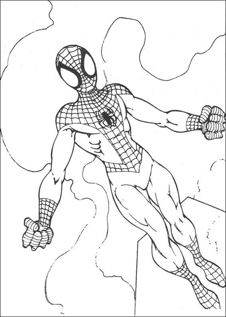 Раскраска: человек-паук (Супер герой) #78692 - Бесплатные раскраски для печати