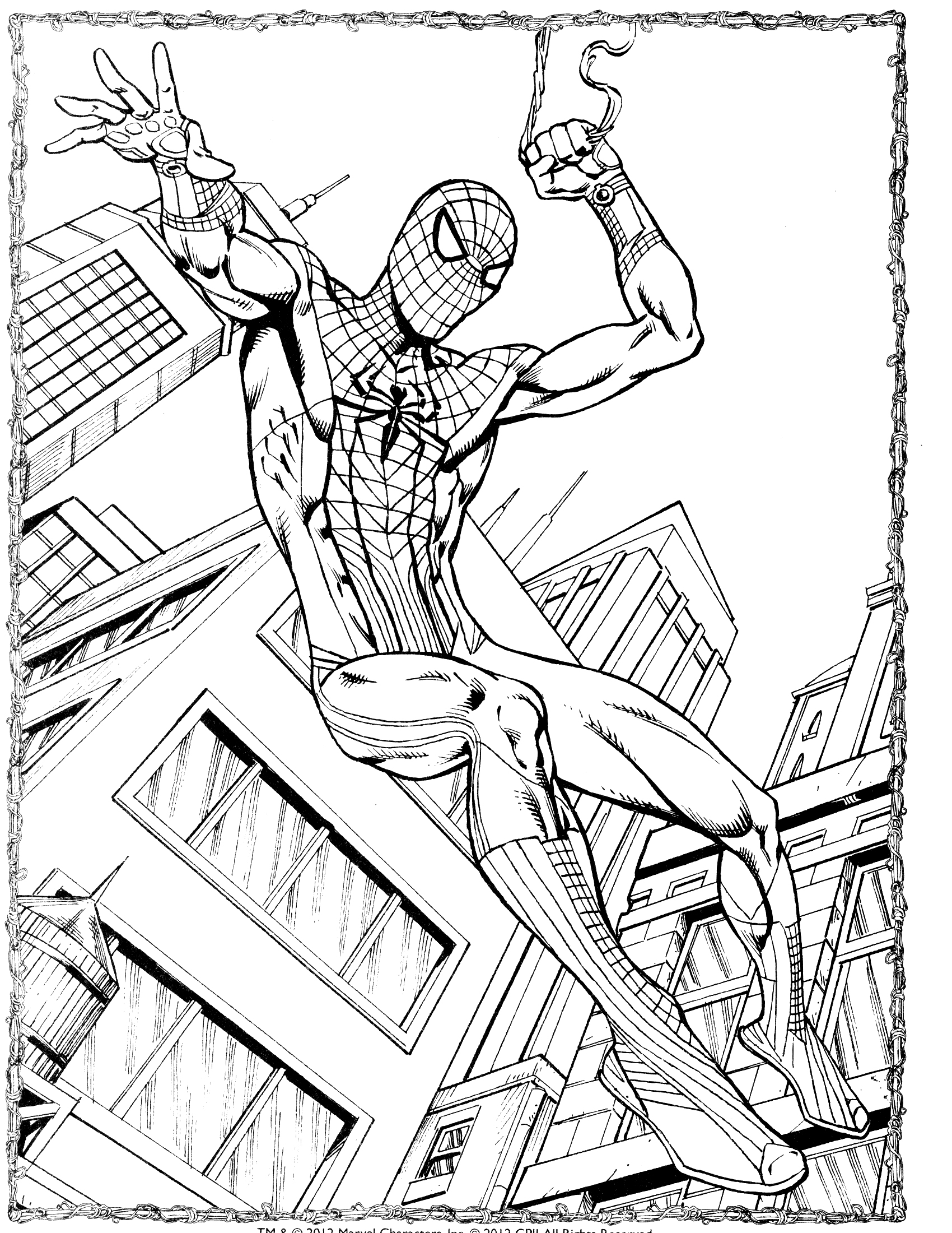Раскраска: человек-паук (Супер герой) #78808 - Раскраски для печати. 
