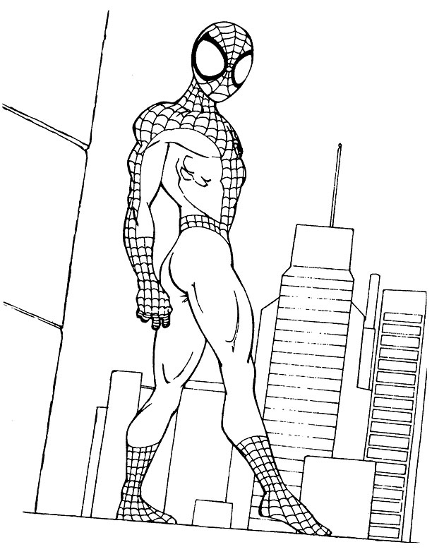 Раскраска: человек-паук (Супер герой) #78821 - Бесплатные раскраски для печати