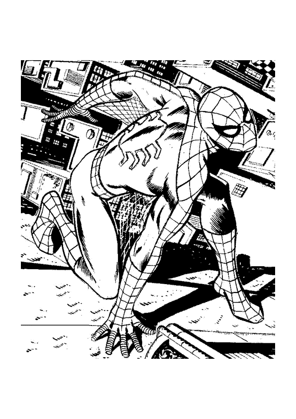 Раскраска: человек-паук (Супер герой) #78840 - Бесплатные раскраски для печати