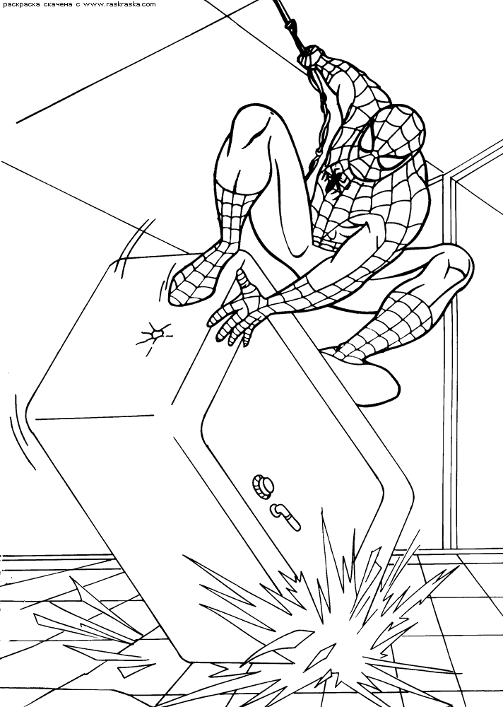 Раскраска: человек-паук (Супер герой) #78886 - Бесплатные раскраски для печати