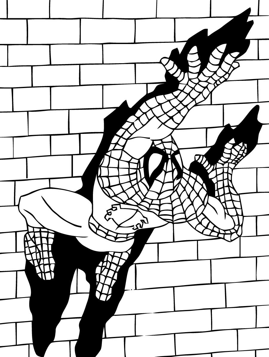 Раскраска: человек-паук (Супер герой) #78984 - Бесплатные раскраски для печати