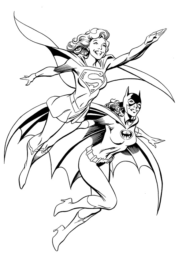 Раскраска: Supergirl (Супер герой) #83927 - Бесплатные раскраски для печати