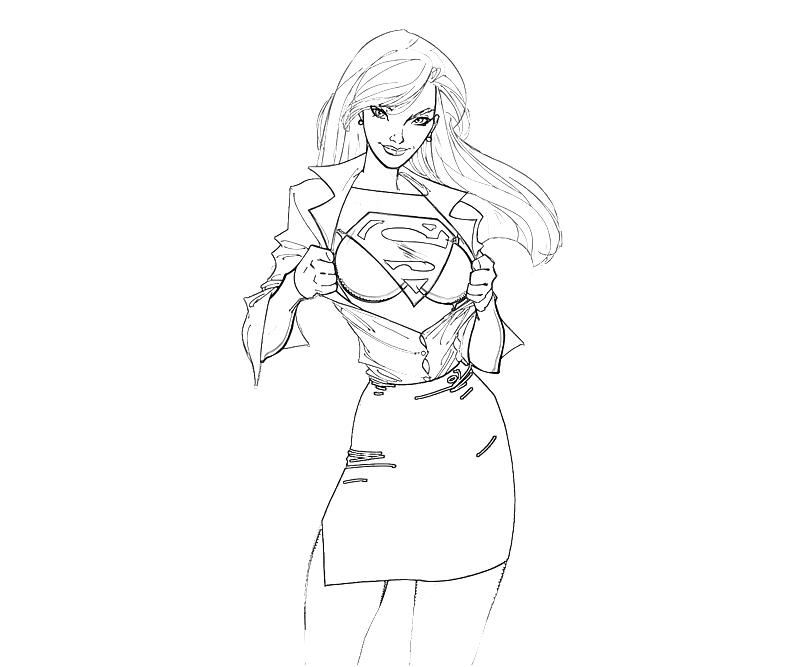 Раскраска: Supergirl (Супер герой) #83954 - Бесплатные раскраски для печати