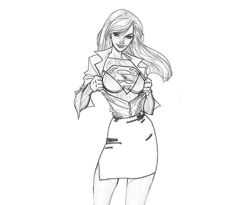 Раскраска: Supergirl (Супер герой) #83955 - Бесплатные раскраски для печати