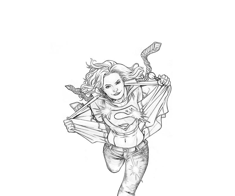 Раскраска: Supergirl (Супер герой) #83958 - Бесплатные раскраски для печати