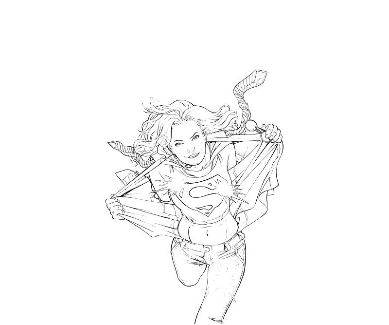 Раскраска: Supergirl (Супер герой) #83963 - Бесплатные раскраски для печати