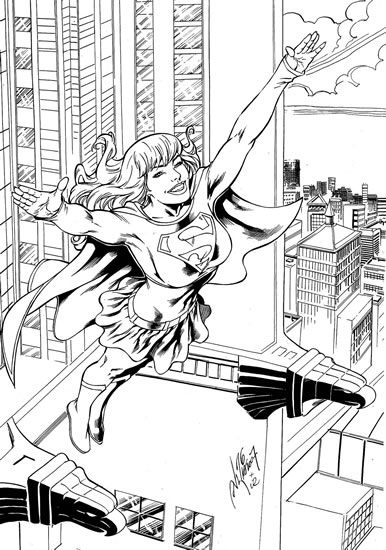 Раскраска: Supergirl (Супер герой) #83982 - Бесплатные раскраски для печати