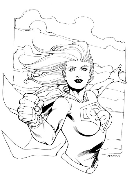Раскраска: Supergirl (Супер герой) #84028 - Бесплатные раскраски для печати