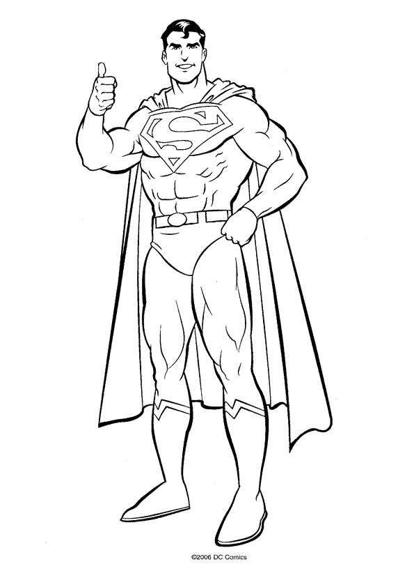 Раскраска: сверхчеловек (Супер герой) #83609 - Бесплатные раскраски для печати