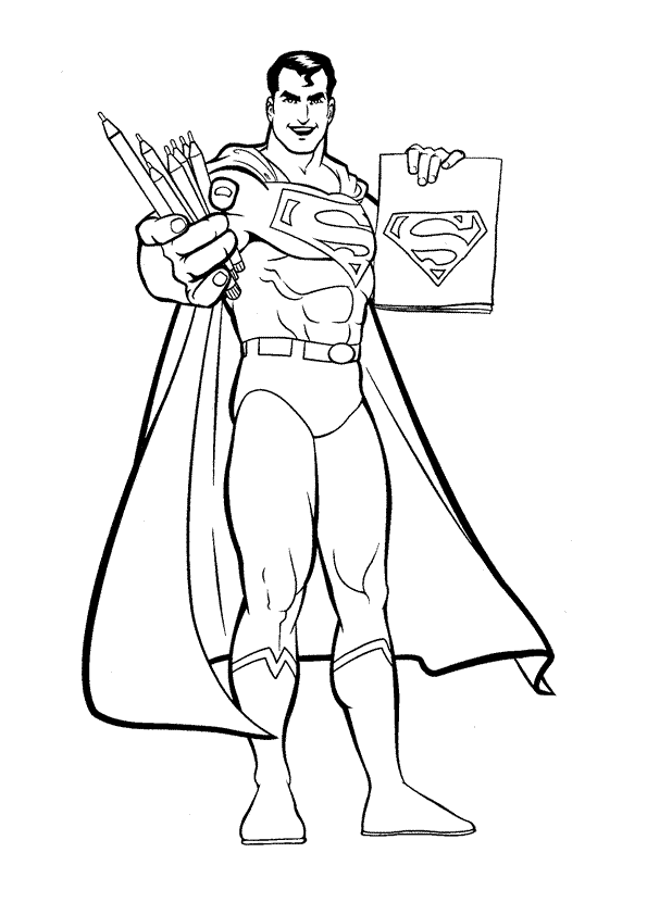Раскраска: сверхчеловек (Супер герой) #83618 - Бесплатные раскраски для печати