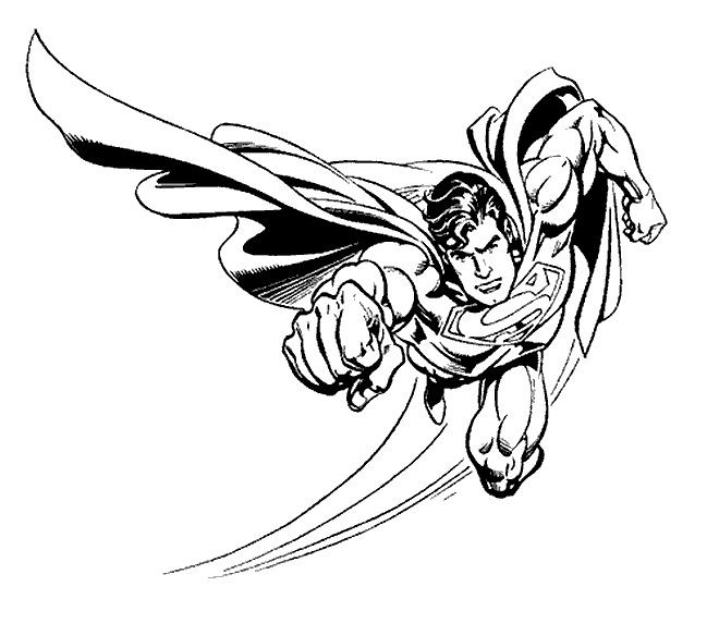 Раскраска: сверхчеловек (Супер герой) #83626 - Бесплатные раскраски для печати