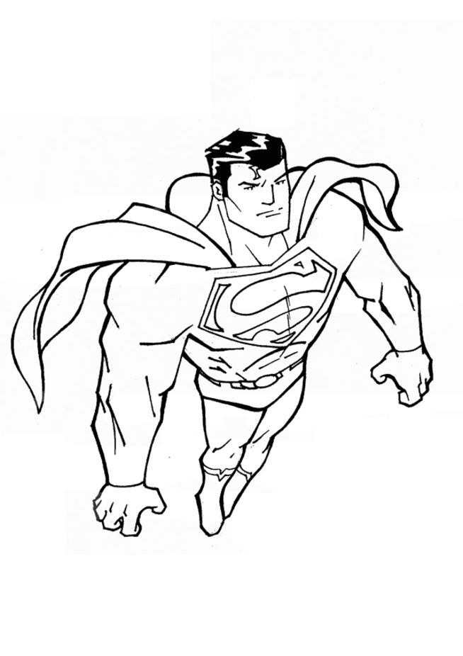 Раскраска: сверхчеловек (Супер герой) #83639 - Бесплатные раскраски для печати