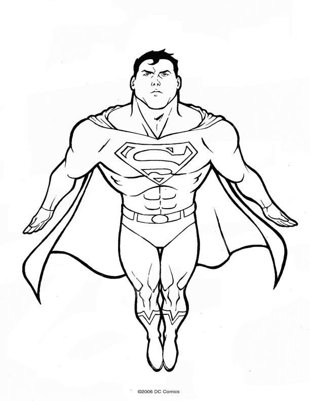 Раскраска: сверхчеловек (Супер герой) #83655 - Бесплатные раскраски для печати