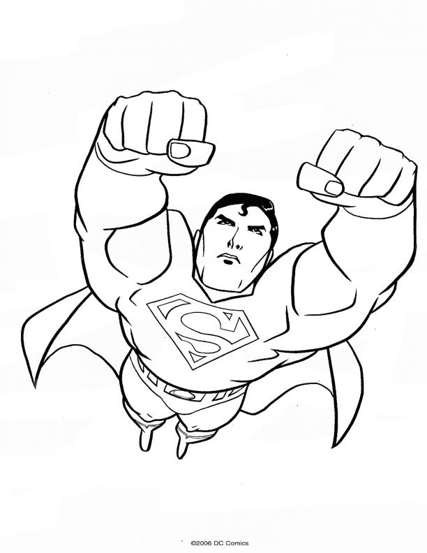 Раскраска: сверхчеловек (Супер герой) #83675 - Бесплатные раскраски для печати