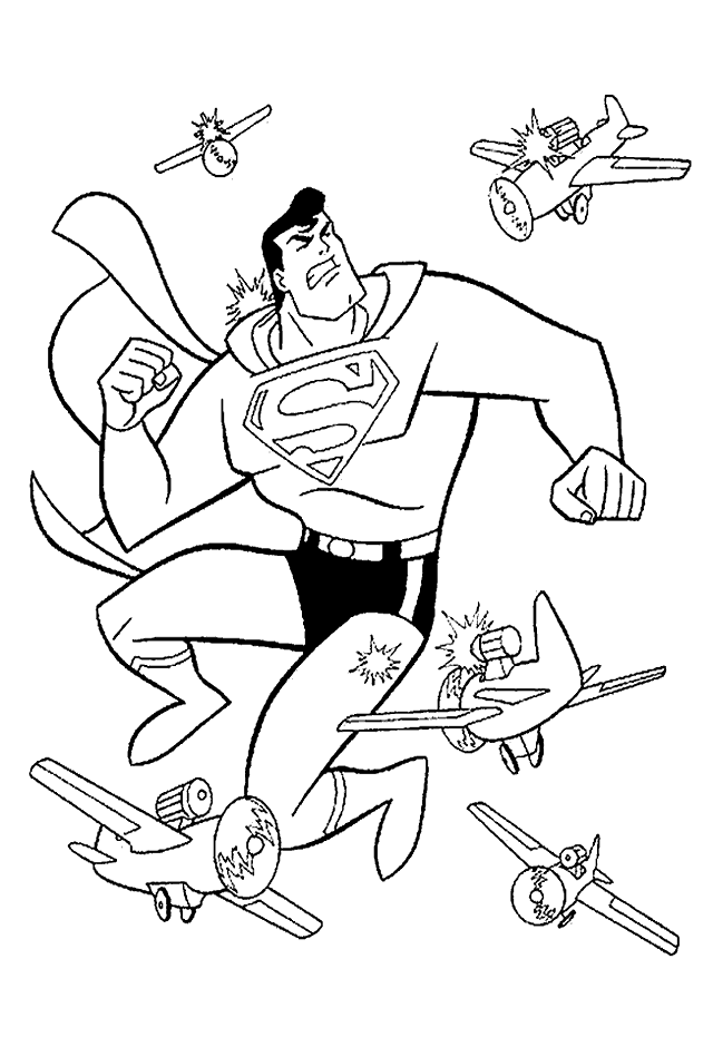 Раскраска: сверхчеловек (Супер герой) #83699 - Бесплатные раскраски для печати