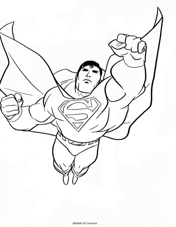 Раскраска: сверхчеловек (Супер герой) #83716 - Бесплатные раскраски для печати