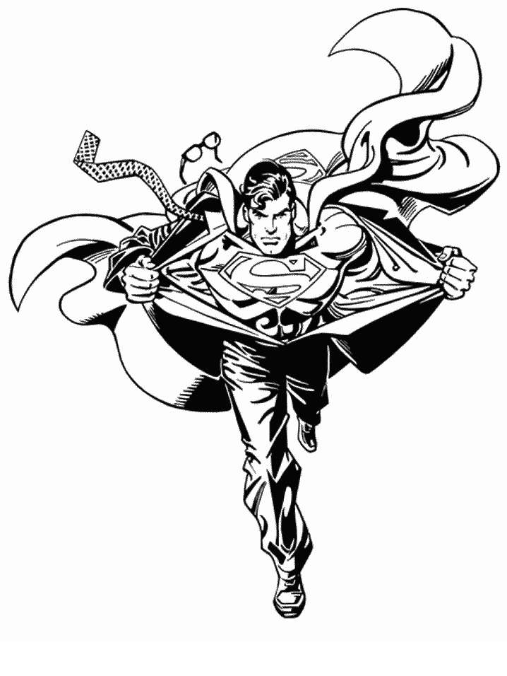 Раскраска: сверхчеловек (Супер герой) #83726 - Бесплатные раскраски для печати