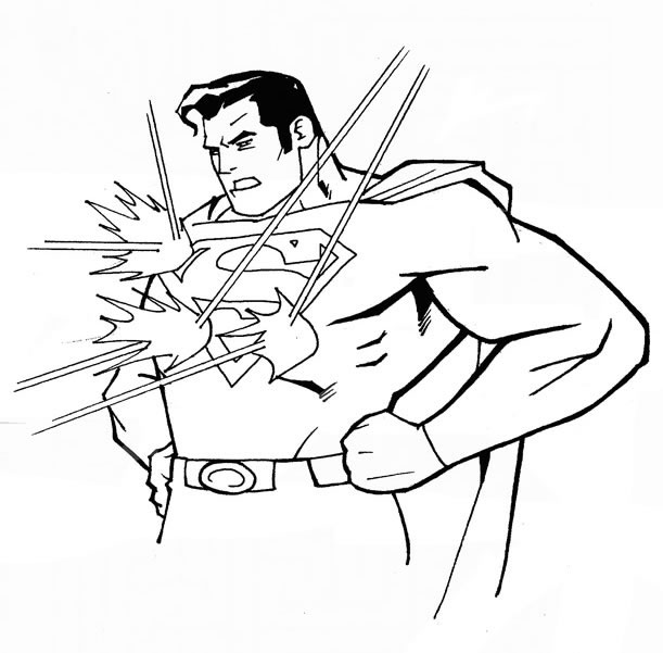 Раскраска: сверхчеловек (Супер герой) #83742 - Бесплатные раскраски для печати