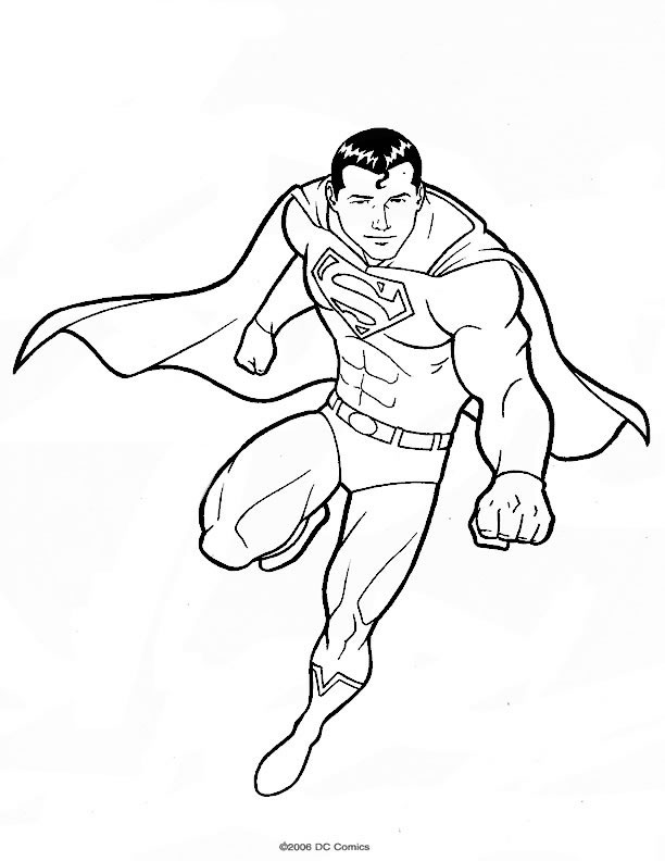 Раскраска: сверхчеловек (Супер герой) #83833 - Бесплатные раскраски для печати