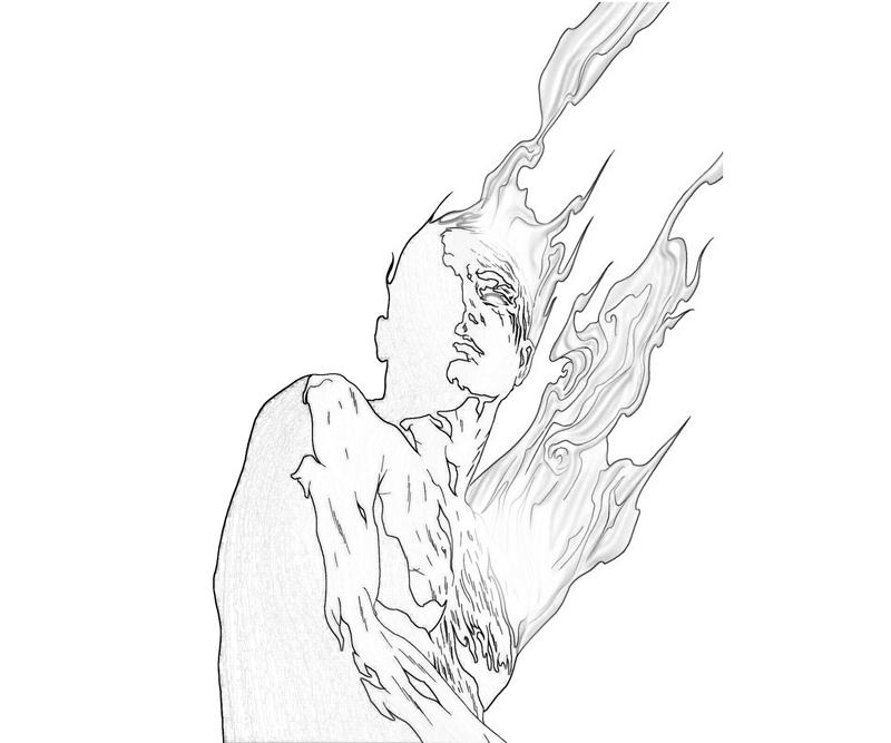 Раскраска: Человеческий факел (Супер герой) #81629 - Бесплатные раскраски для печати