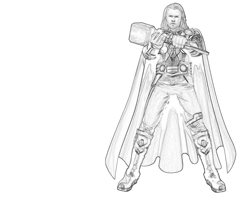 Раскраска: Thor (Супер герой) #75759 - Бесплатные раскраски для печати