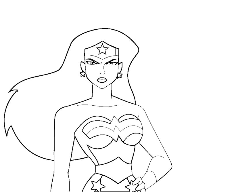 Раскраска: Чудо-Женщина (Супер герой) #74555 - Бесплатные раскраски для печати