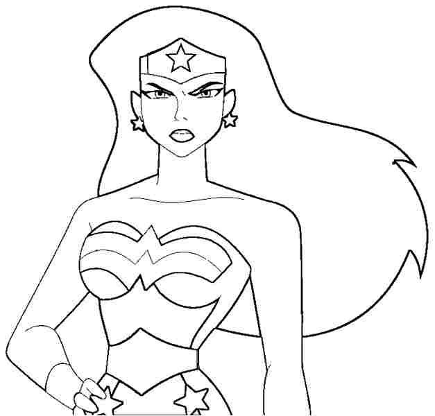 Раскраска: Чудо-Женщина (Супер герой) #74566 - Бесплатные раскраски для печати