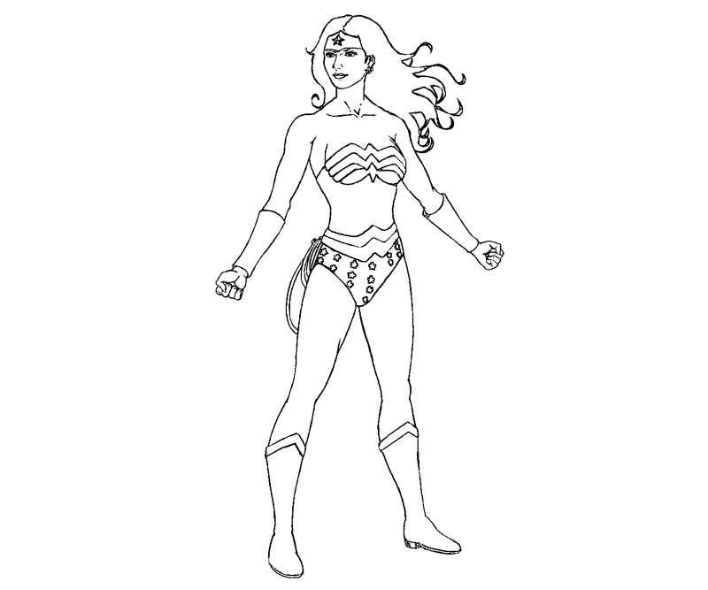 Раскраска: Чудо-Женщина (Супер герой) #74594 - Бесплатные раскраски для печати