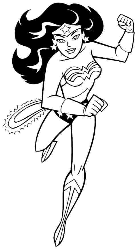 Раскраска: Чудо-Женщина (Супер герой) #74648 - Бесплатные раскраски для печати