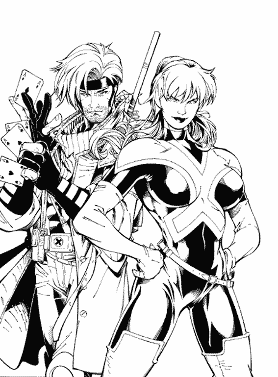 Раскраска: X-Men (Супер герой) #74394 - Бесплатные раскраски для печати