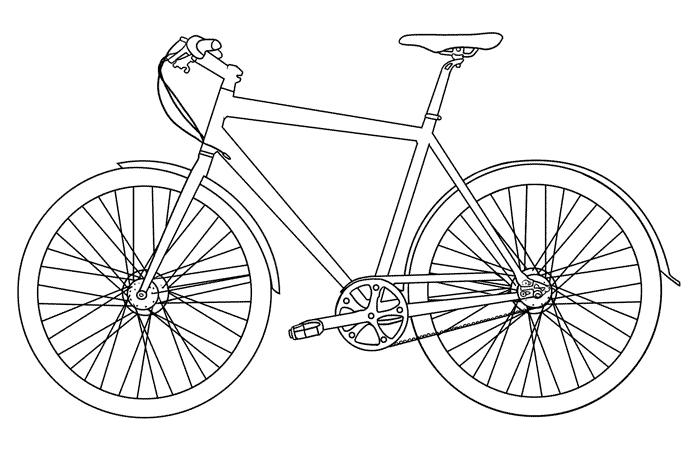 Раскраска: Велосипед / Велосипед (транспорт) #136939 - Бесплатные раскраски для печати