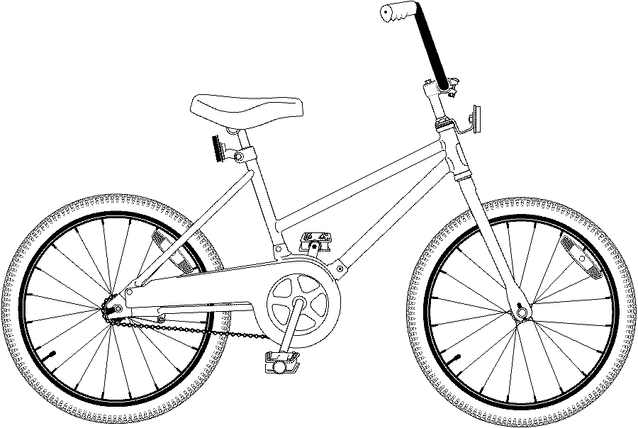 Раскраска: Велосипед / Велосипед (транспорт) #136971 - Бесплатные раскраски для печати