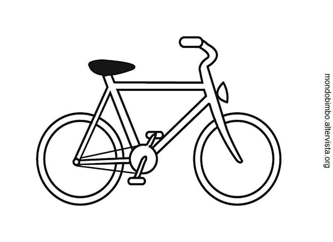 Pаскраска Велосипед / Велосипед #137045 (транспорт) – Раскраски для печати