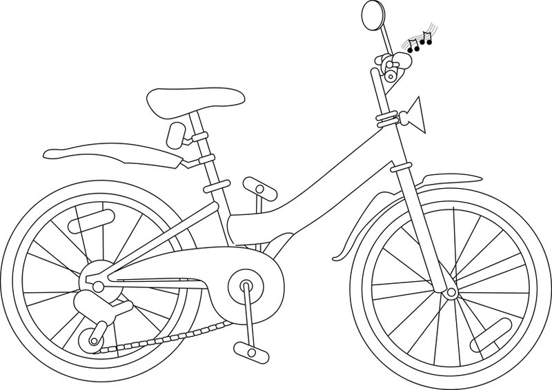 Раскраска: Велосипед / Велосипед (транспорт) #137139 - Бесплатные раскраски для печати
