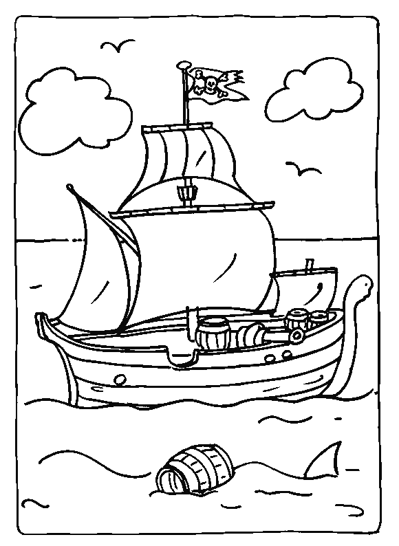 Раскраска: Лодка / Корабль (транспорт) #137461 - Бесплатные раскраски для печати