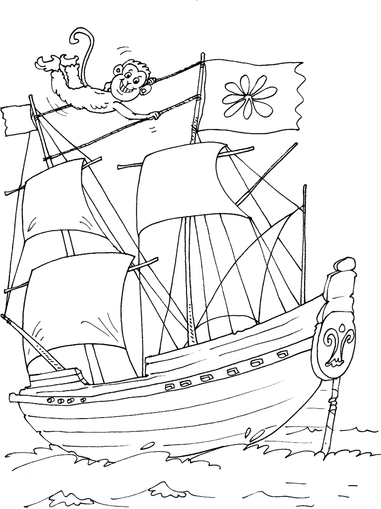 Раскраска: Лодка / Корабль (транспорт) #137480 - Бесплатные раскраски для печати