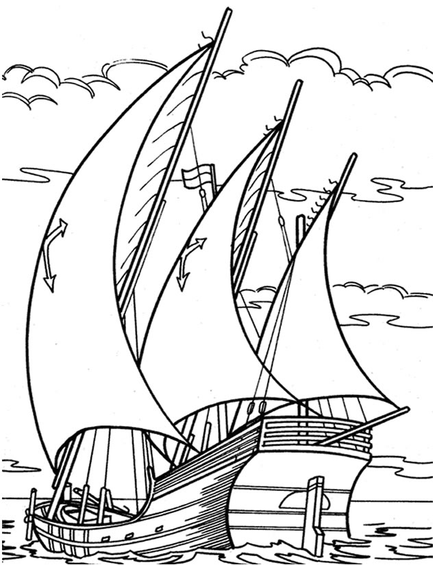 Раскраска: Лодка / Корабль (транспорт) #137485 - Бесплатные раскраски для печати