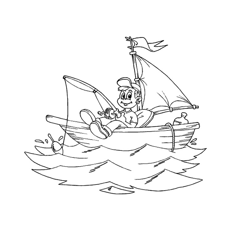 Раскраска: Лодка / Корабль (транспорт) #137503 - Бесплатные раскраски для печати