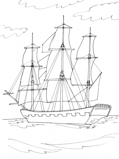 Раскраска: Лодка / Корабль (транспорт) #137534 - Бесплатные раскраски для печати