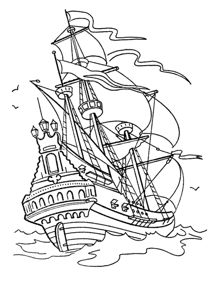Раскраска: Лодка / Корабль (транспорт) #137610 - Бесплатные раскраски для печати
