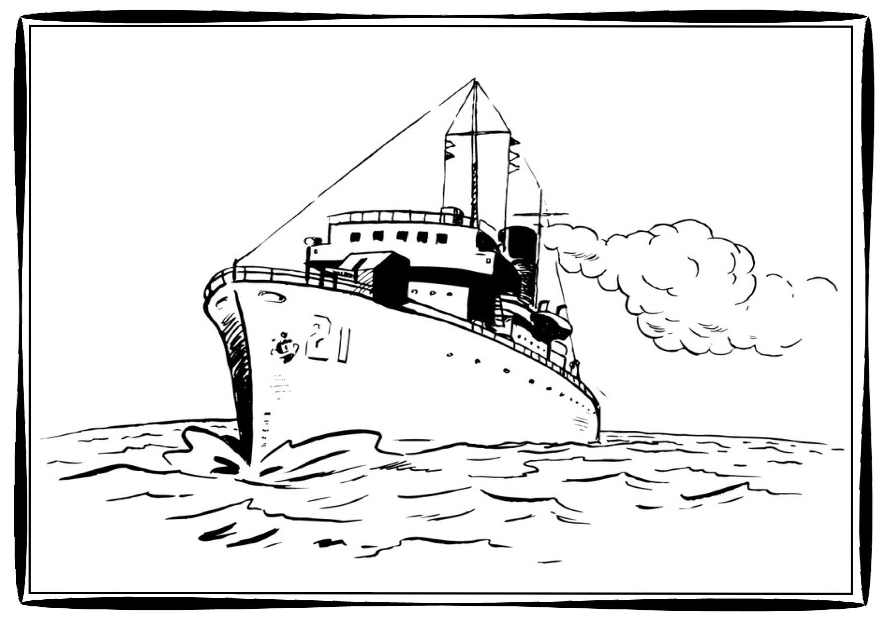 Раскраска: Лодка / Корабль (транспорт) #137640 - Бесплатные раскраски для печати