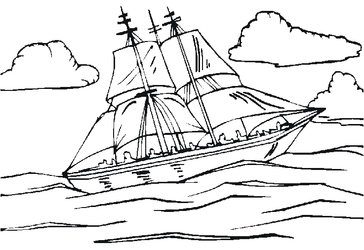Раскраска: Лодка / Корабль (транспорт) #137648 - Бесплатные раскраски для печати