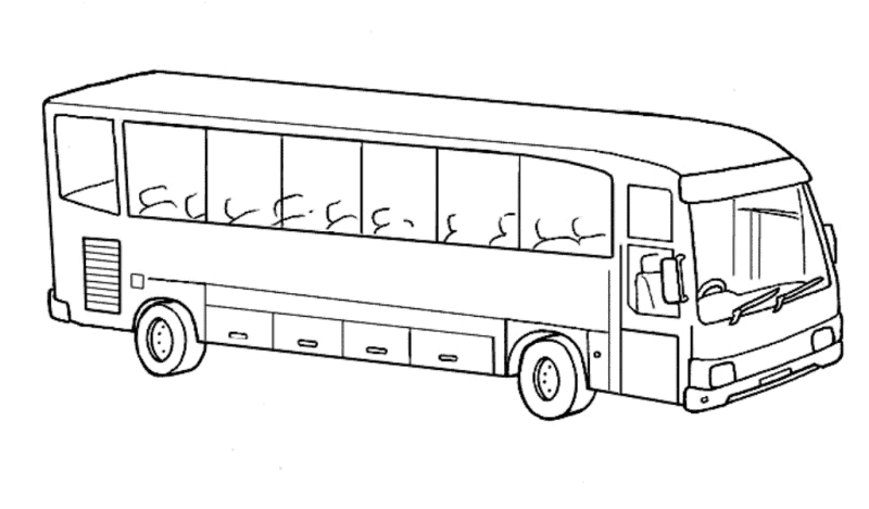 Раскраска: Автобус / Тренер (транспорт) #135300 - Бесплатные раскраски для печати