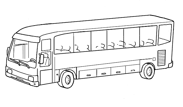 Раскраска: Автобус / Тренер (транспорт) #135314 - Бесплатные раскраски для печати