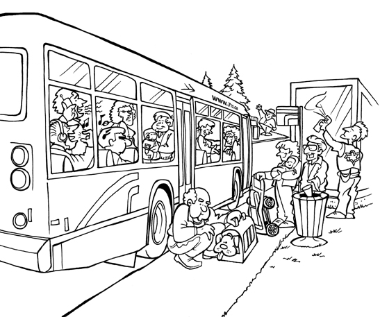 Раскраска: Автобус / Тренер (транспорт) #135356 - Бесплатные раскраски для печати