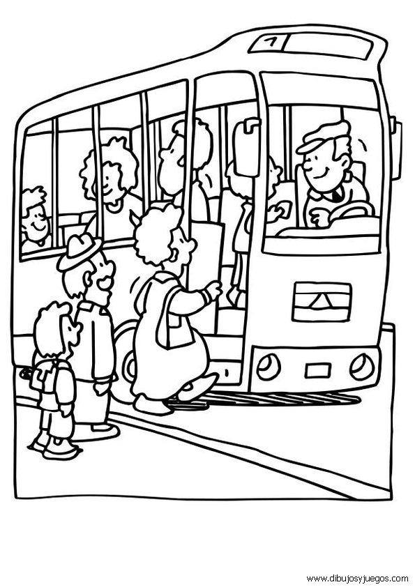 Раскраска: Автобус / Тренер (транспорт) #135361 - Бесплатные раскраски для печати